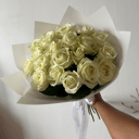 Монобукет с белыми розами