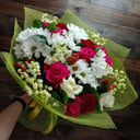 Букет Радость из роз и хризантем