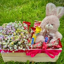 Подарочный набор «Зайчик в коробке» из гипсофил