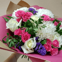 Букет «Мелодия цветов» из роз и хризантем