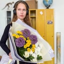 Букет «Эмоции» из хризантем и роз