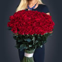 Букет из 101 красной розы Эквадор 90 см