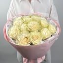 Монобукет из белых роз