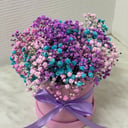 Шляпная коробка с цветами «Комплимент» из гипсофил