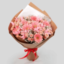 Букет «Сияние счастья» из роз и гербер