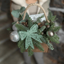 Коробка с цветами «Изумруднное сияние»