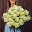 Букет «Розы White Mondial 25 штук»