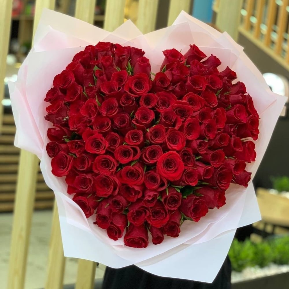 Букет «Сердце из роз»