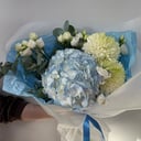 Авторский букет 79 - Для него из эустом и хризантем