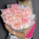 Букет из 9 французских розовых роз