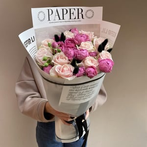 Букет "Черная магия" из роз