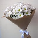 Букет Белоснежных Кустовых Хризантем