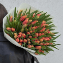 Букет из оранжевых тюльпанов 101 шт