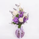 Букет «Капелька росы» из роз и калл