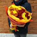 Букет «Закат» из хризантем