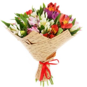 Букет «Дикая лилия» из альстромерий