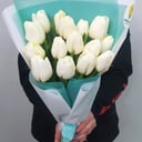 Букет «Белые тюльпаны 15 штук»
