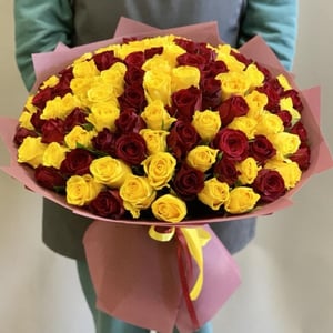 Букет «101 роза Красно - Жёлтая»