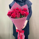 Монобукет из 11 бордовых роз