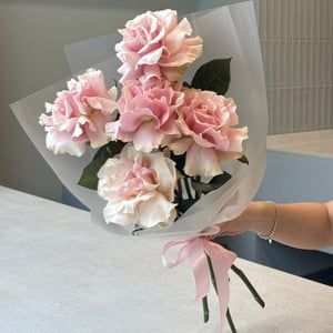 Букет из Французских роз "Пинк Мондиаль"