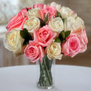 Букет «20 Pink and White Roses»