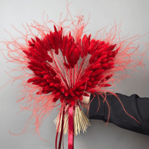 Букет линии любви из лагуруса и ковыля