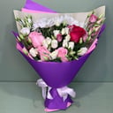 Букет «Эдем» из эустом и роз