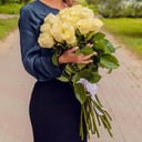 Букет «Роза белая 21 шт»