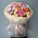 Букет с розовой розой