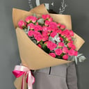 Букет кустовая роза с эвкалиптом