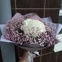 Букет «Балерина» из гипсофил и гортензий