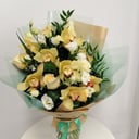 Букет «Шампань» из орхидей и роз