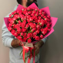 Букет «Кустовые розы в оформлении»