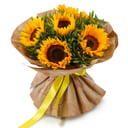 Букет с подсолнухами Звездное лето