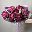 Букет из хризантем бигуди - фиолетовый ш