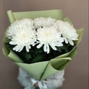 Букет «5 белых хризантем»