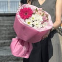 Букет "Азбука" из хризантем и альстромерий