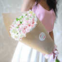 Букет из 9розовых альстромерий