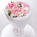 Букет «Розовый бриз» из гвоздик