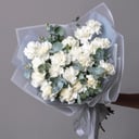 Букет из белых диантусов из гвоздик