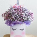 Коробка с цветами «Композиция "Единорог"» из гипсофил