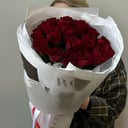 Букет «21 красная кенийская роза " Уанит"»