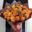 Букет «39 оранжевых роз в упаковке»