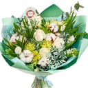 Букет «Леонтия» из роз и тюльпанов