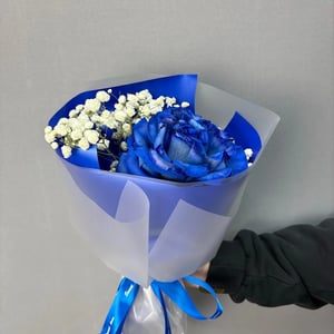 Букет комплимент из роз и гипсофил