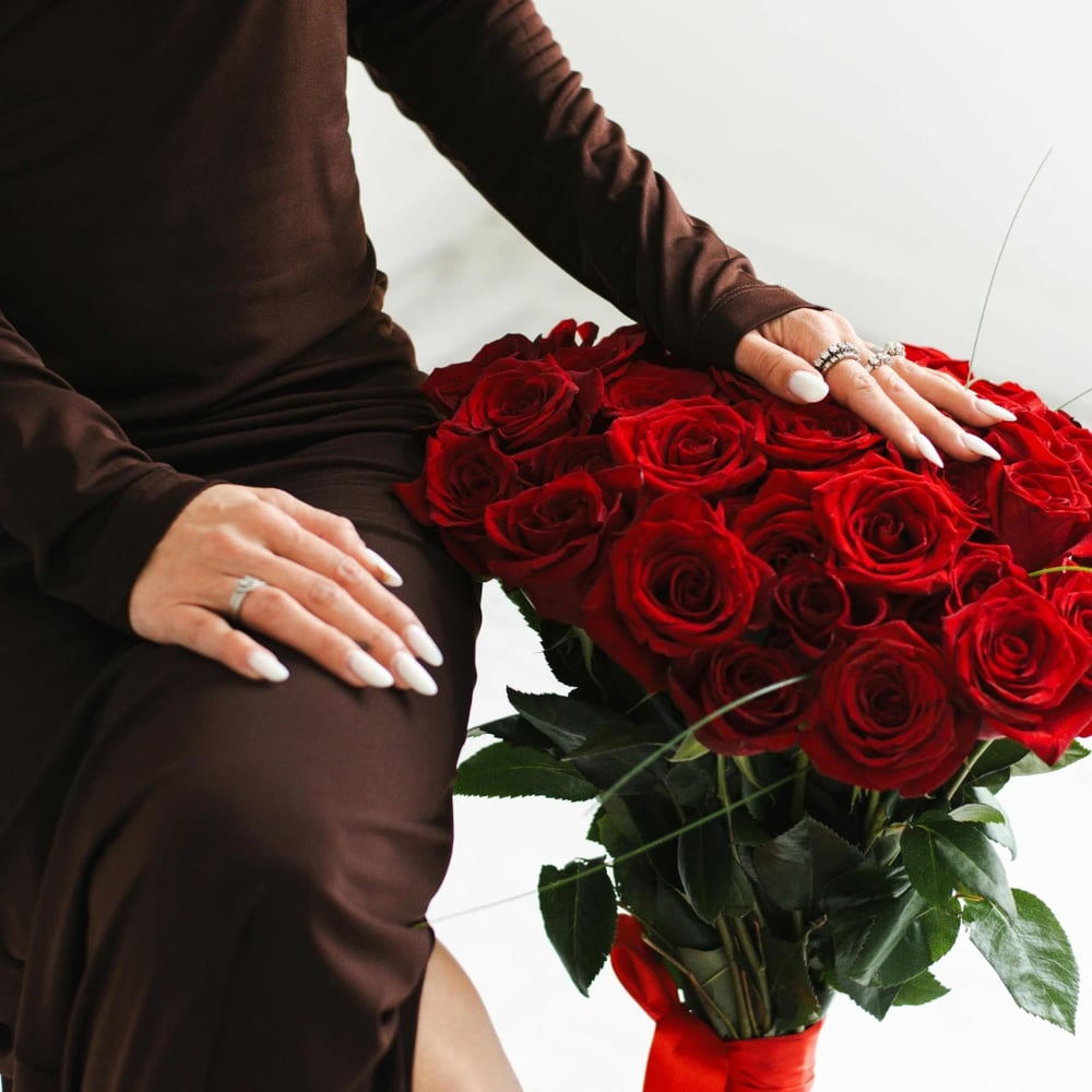 Rosas rojas para un regalo romántico