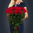 Букет из 25 красных роз Эквадор 90 см