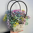 Коробка с цветами «Авторский букет 66 - Радужная гипсофила»