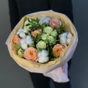 Букет «Хлопок и розы»