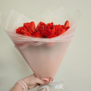 Букет из 25 оранжевых тюльпанов